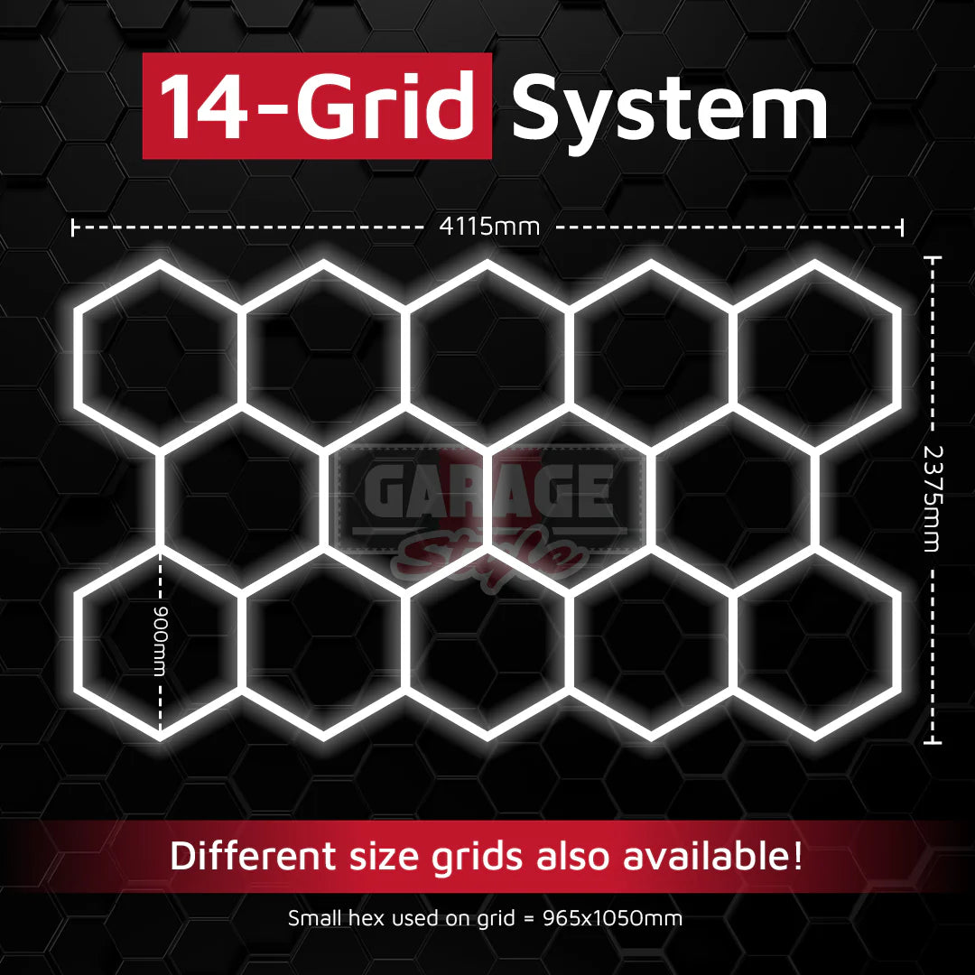 Hexagon Lichtsystem 14 Grid